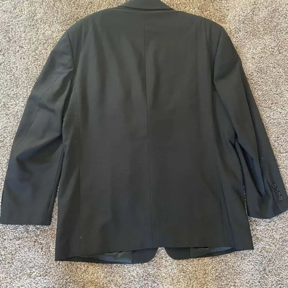 Vito Rufolo Men's Black Wool Suit Jacket Italian Size‎ 43R Career Business